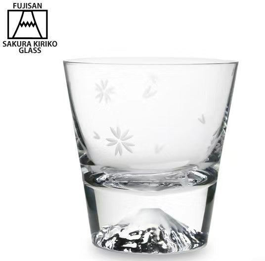 Edo Glass Sakura Mt. Fuji whit Glass Tumbler - 270 ml – KONPOTO