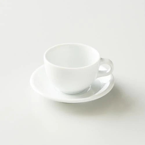 Origami Latte Cup and Saucer White 6oz – KONPOTO