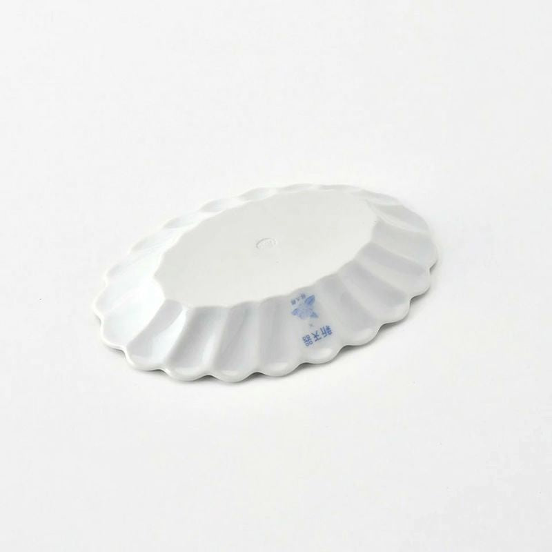 林九郎 Hasami Ware Hana Rikyu Oval Plate (small)