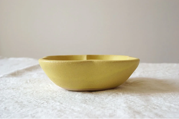 益子烧 Citron Flower bowl