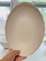 益子焼 Wakasama pottery French Lace oval deep plate