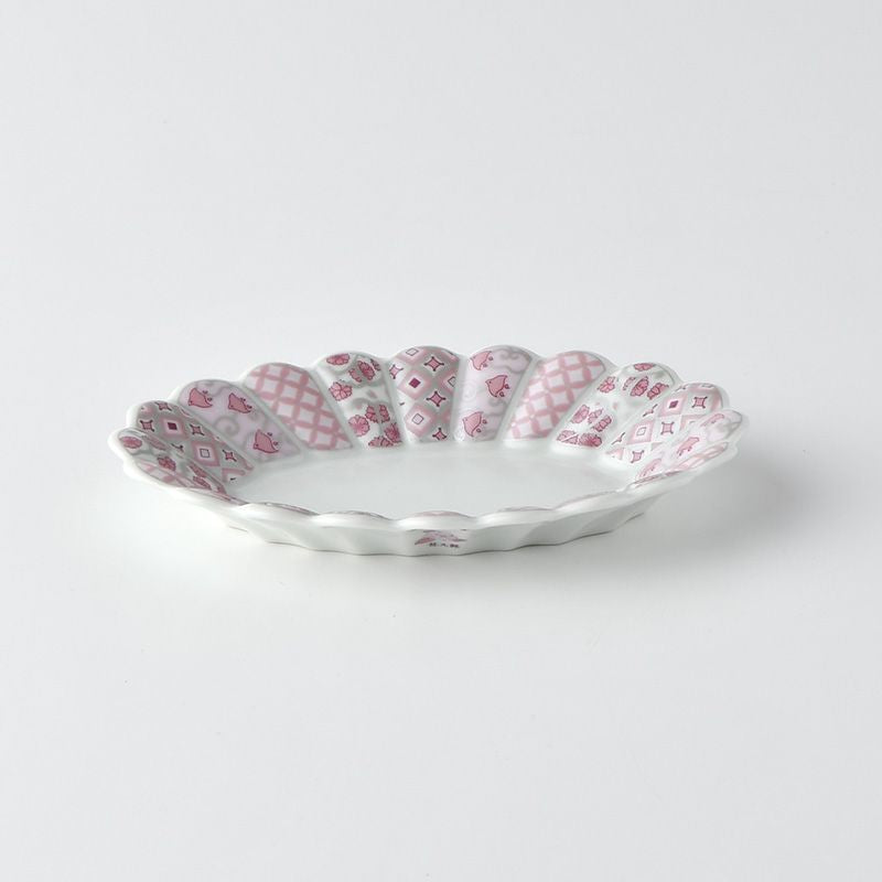 林九郎 Hasami Ware Hana Rikyu Oval Plate (small)
