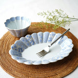 林九郎 Hasami Ware Hana Rikyu Oval Plate (Large)