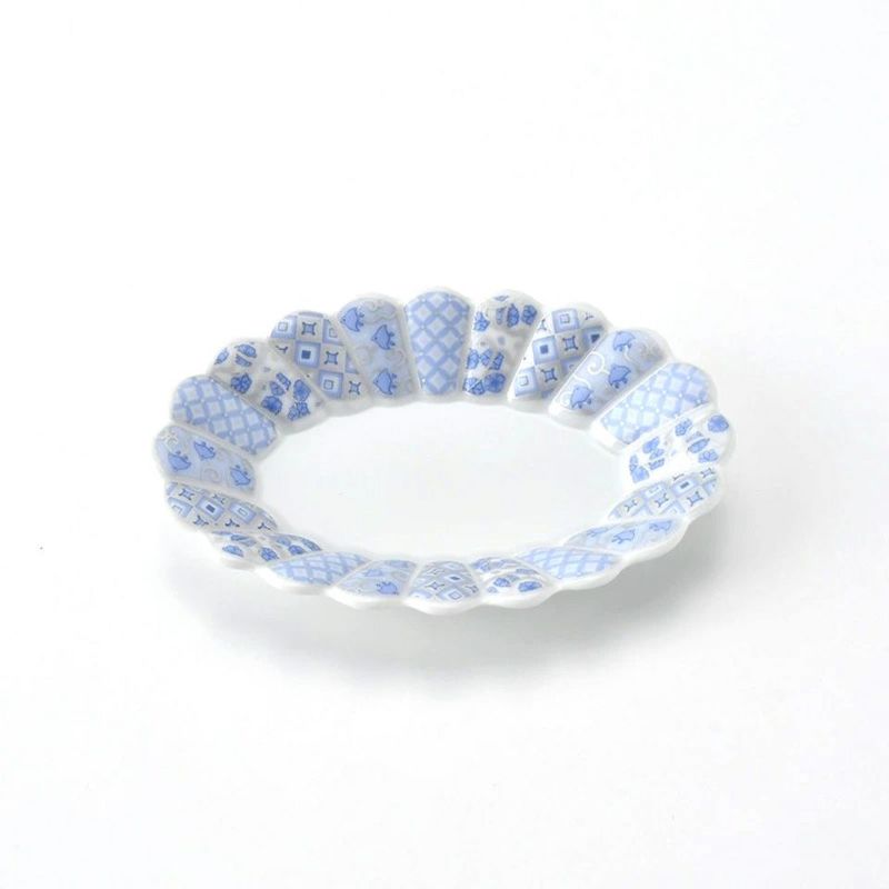 林九郎 Hasami Ware Hana Rikyu Oval Plate (small)