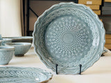 益子焼 Wakasama pottery French Lace plate  (Large)