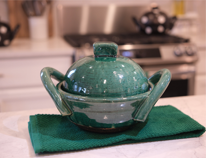 Amazing Earthenware Pot. (Wen Ta Nabeko)-Green-Size 7