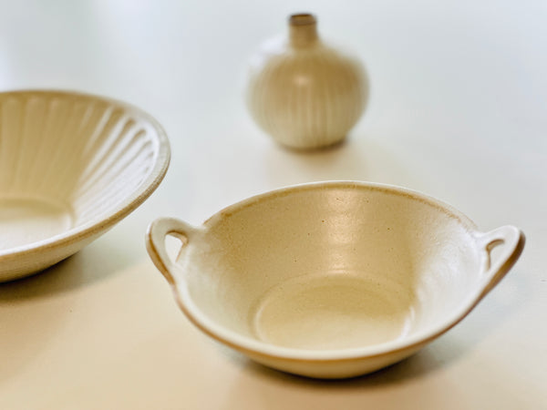 益子焼 Wakasama pottery KINARI Bowl with Two Handle