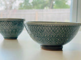 益子焼 Wakasama pottery French Lace Rice Bowl