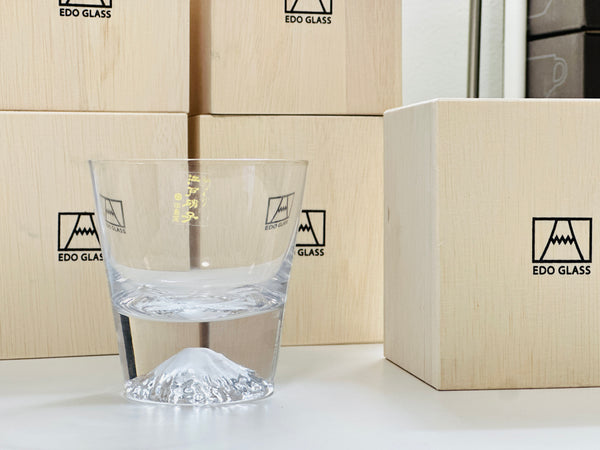 Edo Glass Mt. Fuji whit Glass Tumbler - 270 ml