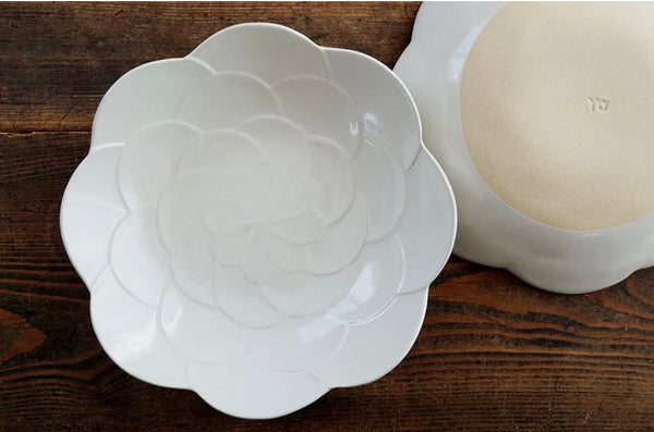 Yoshizawa White Flower Bowl Large