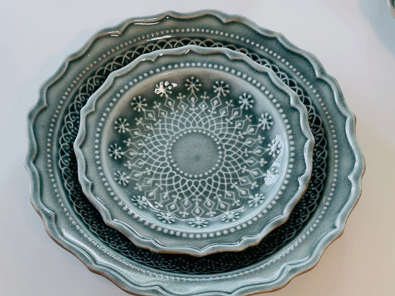 益子焼 Wakasama pottery French Lace plate (Small)