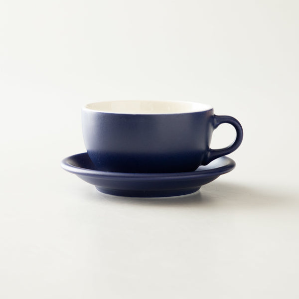 Origami Latte Cup and Saucer Matt Navy 8oz