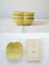 益子烧 Citron Flower bowl