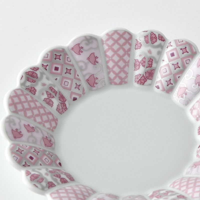 林九郎 Hasami Ware Hana Rikyu Round Plate (15 cm)
