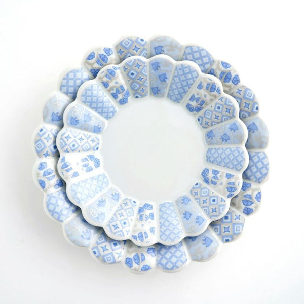 林九郎 Hasami Ware Hana Rikyu Round Plate (15 cm)