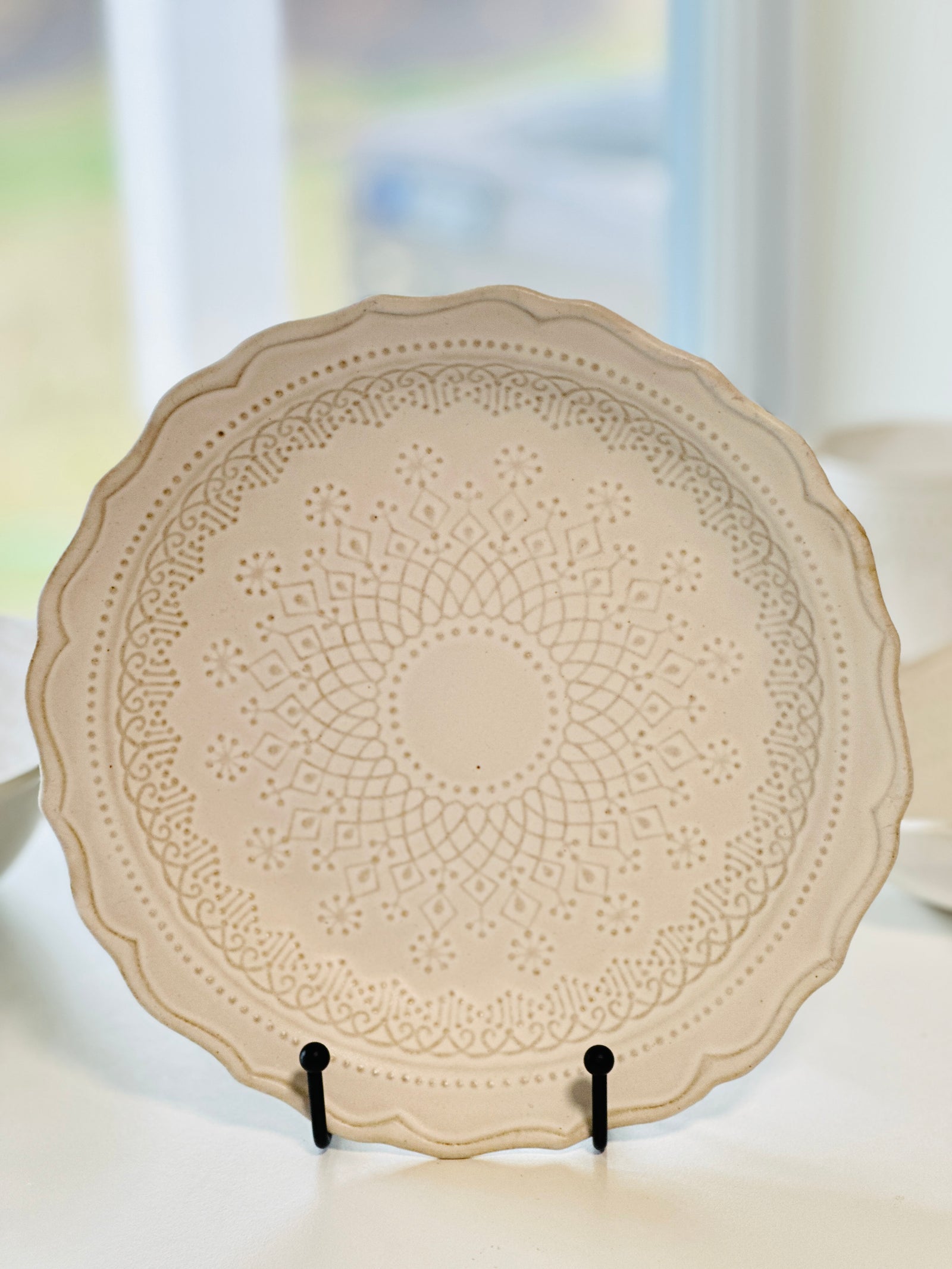 益子焼 Wakasama pottery French Lace plate (Large) – KONPOTO