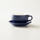 Origami Latte Cup and Saucer  Navy 10oz