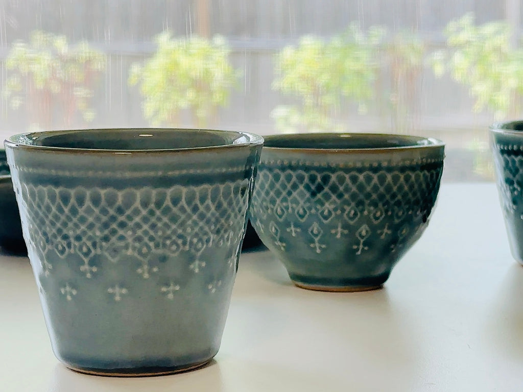 益子焼 Wakasama pottery French Lace cup - Thumbnail 2