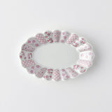 林九郎 Hasami Ware Hana Rikyu Oval Plate (small)