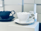 USUKIYAKI 臼杵烧 Tea Cup & Saucer (WHITE)