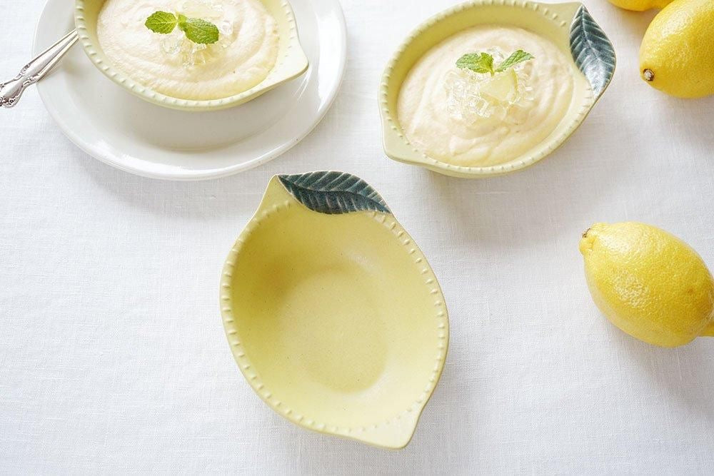 益子焼 Yoshizawa Lemon Bowl with Leaves – KONPOTO
