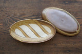益子焼 Yoshizawa kiln French bread plate (Short)