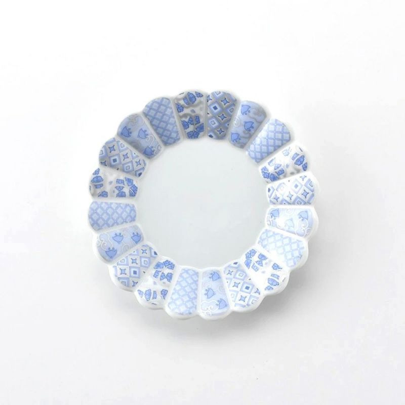林九郎 Hasami Ware Hana Rikyu Round Plate (15 cm)