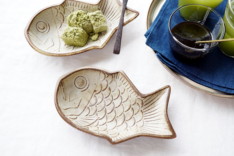 益子焼 Yoshizawa kiln Taiyaki plate small