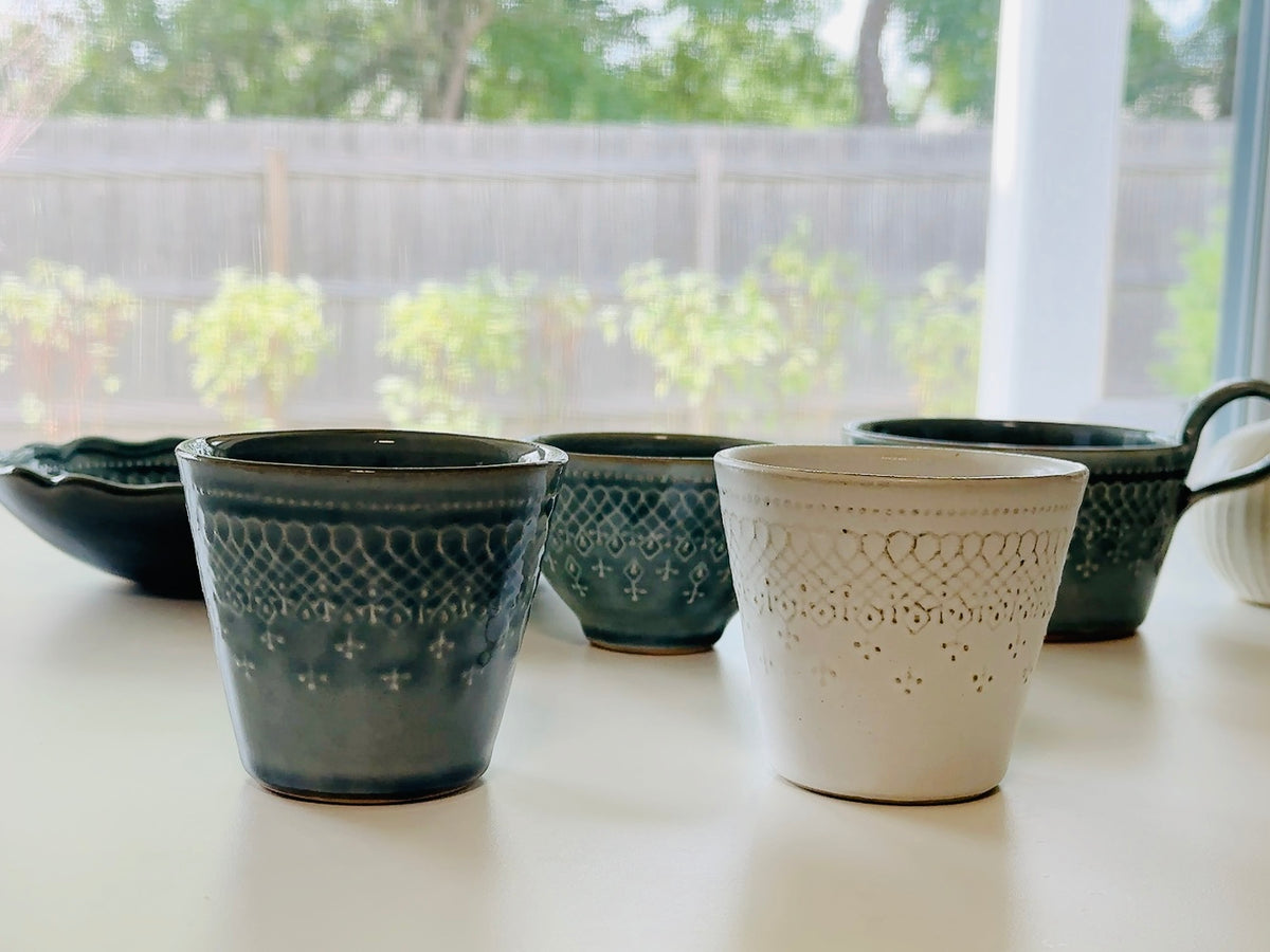 食器 koukoumom 益子焼 Wakasama pottery French Lace cup – KONPOTO