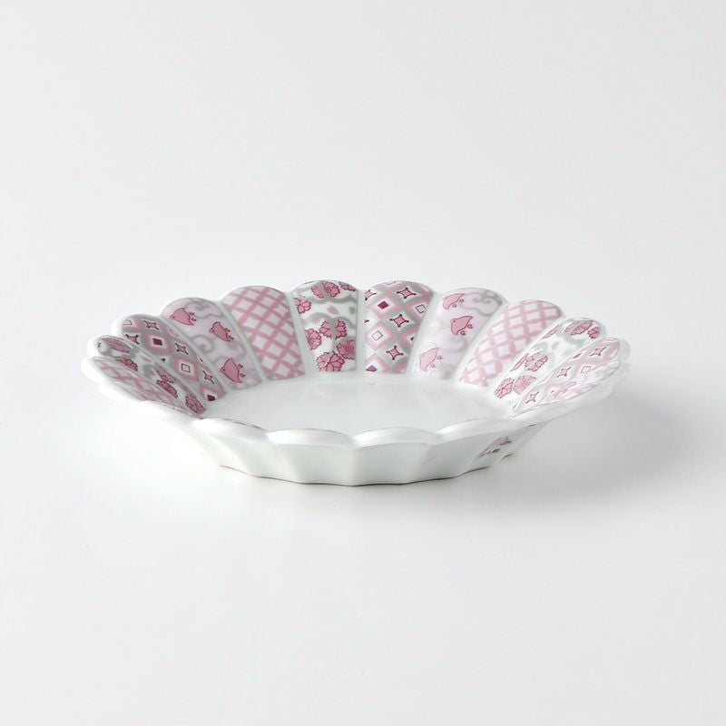 林九郎 Hasami Ware Hana Rikyu Round Plate (15 cm)