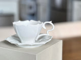 USUKIYAKI 臼杵烧 Tea Cup & Saucer (WHITE)