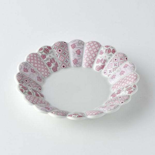 林九郎 Hasami Ware Hana Rikyu Round Plate (19 cm)