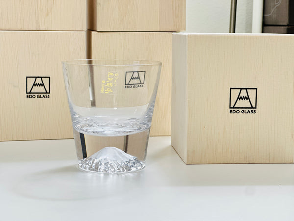 Edo Glass Mt. Fuji whit Glass Tumbler - 270 ml