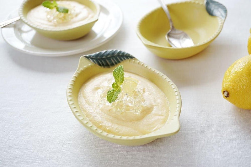 益子焼 Yoshizawa Lemon Bowl with Leaves