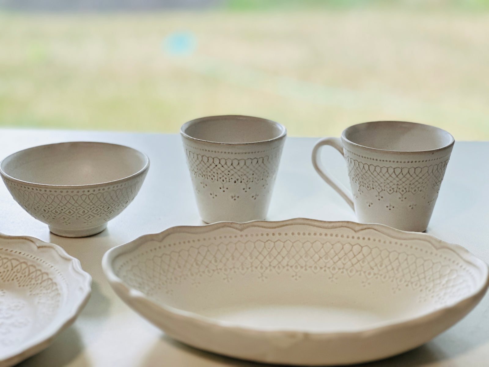 ワカメ 益子焼 Wakasama pottery French Lace cup – KONPOTO