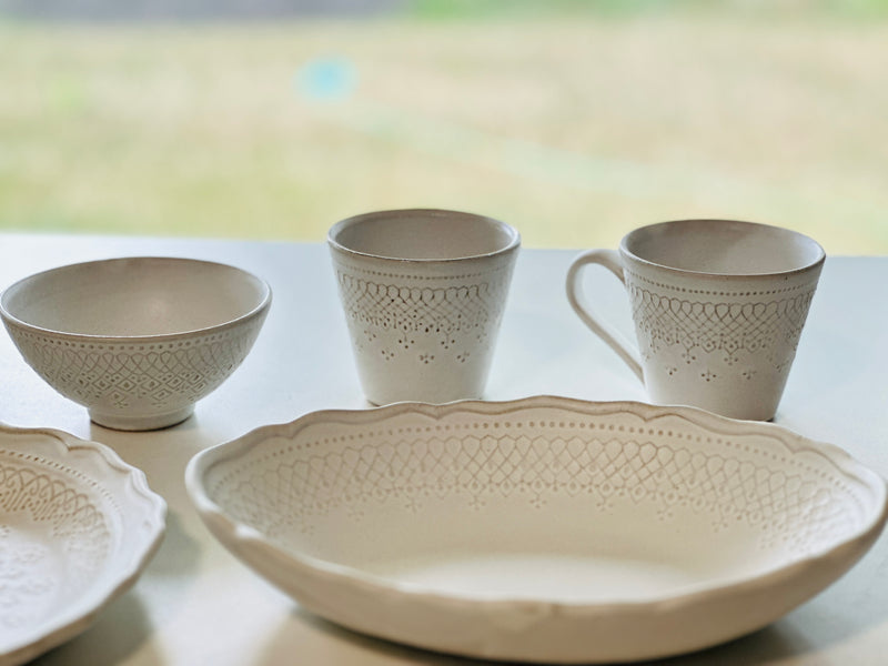 益子焼 Wakasama pottery French Lace cup