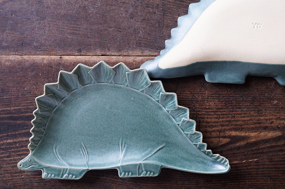 Yoshizawa kiln Dinosaur Stegosaurus plate - Thumbnail 3
