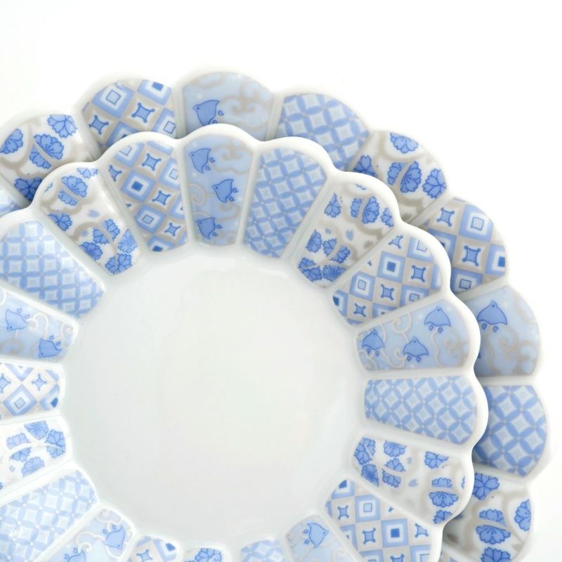 林九郎 Hasami Ware Hana Rikyu Round Plate (15 cm)
