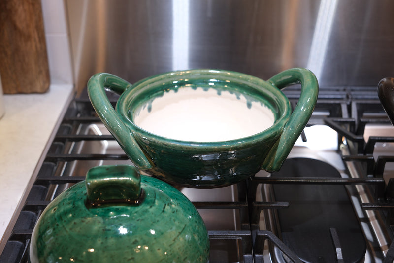 Amazing Earthenware Pot. (Wen Ta Nabeko)-Green-Size 7