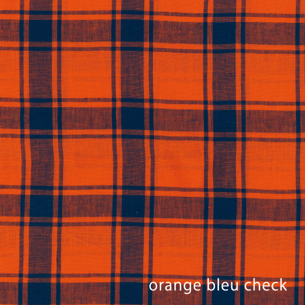 studio m' Plaid pot mat( Orange and blue)