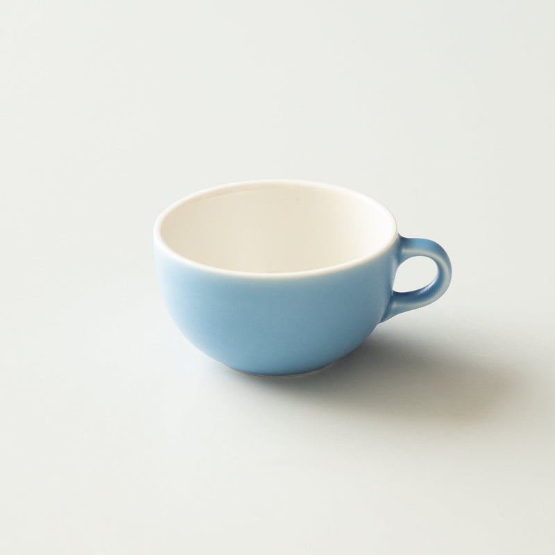 Origami Latte Cup and Saucer Matt Blue 10oz