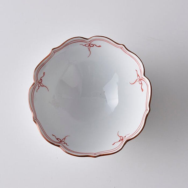 Korin Kiln  Kikyo Fuchihan Bowl (Red)