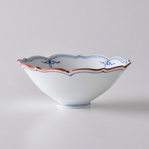 Korin Kiln  Kikyo Fuchihan Bowl (Blue)