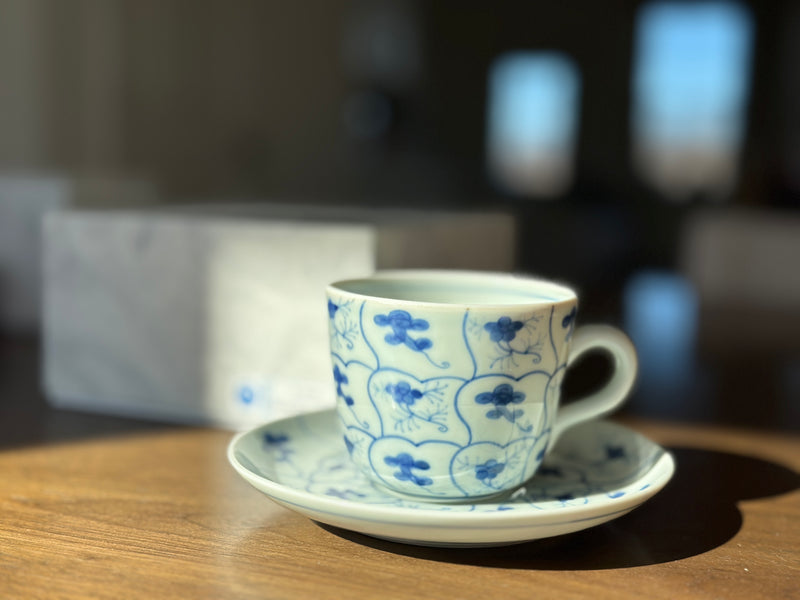 Shobido sometsuke nazuna cup and plate