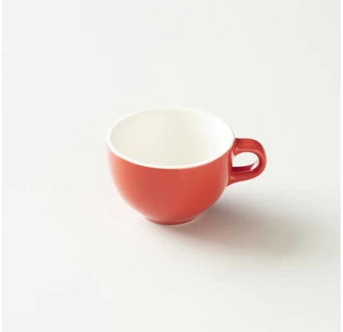 Origami Latte Cup and Saucer Red 6oz, red