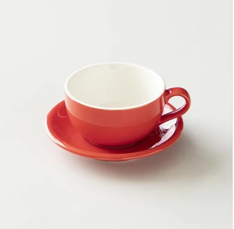 Origami Latte Cup and Saucer Red 8oz