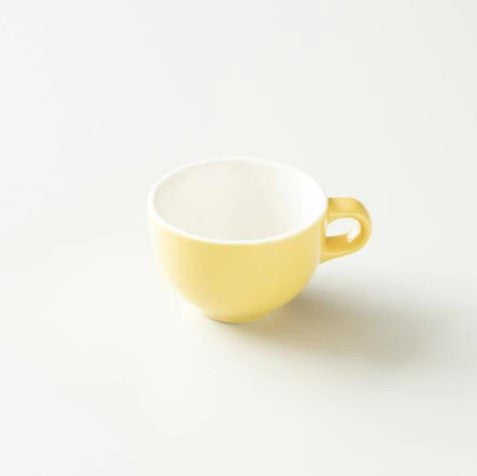 Origami Latte Cup and Saucer Yellow 6oz