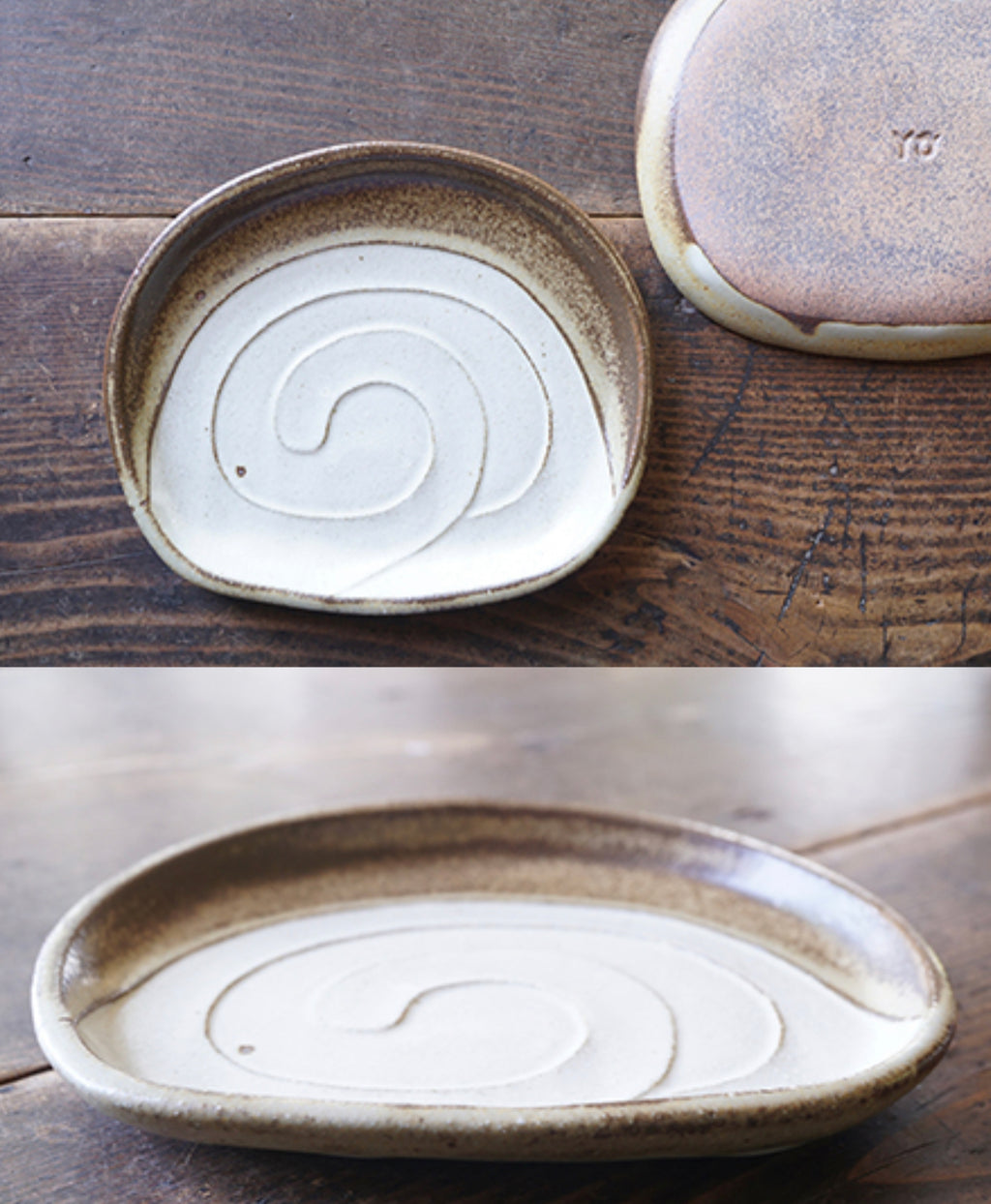 Yoshizawa kiln Roll cake small plate - Thumbnail 2