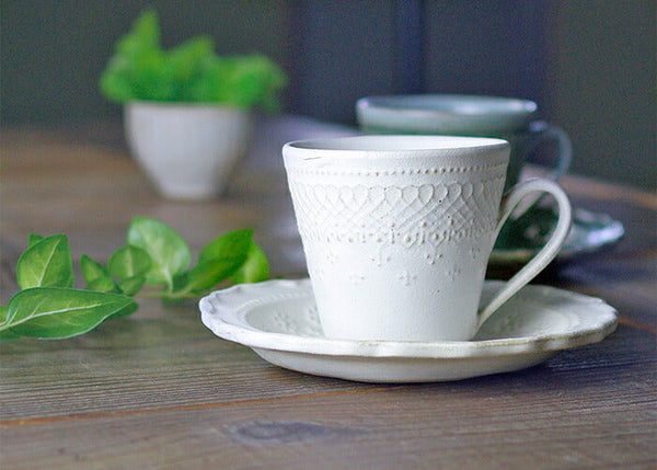 Wakasama pottery French Lace Coffee Cup ONLY
