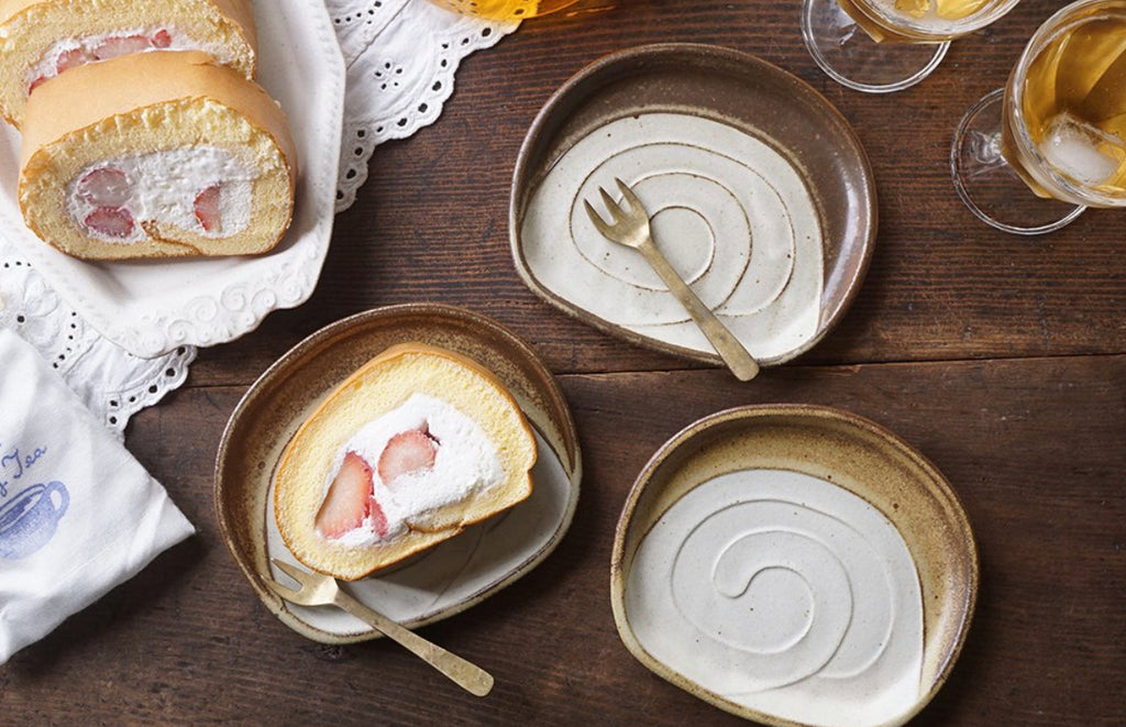 Yoshizawa kiln Roll cake small plate - Thumbnail 3